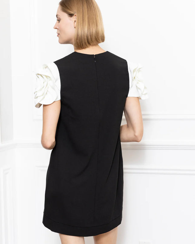 3D Flower Sleeve Dress