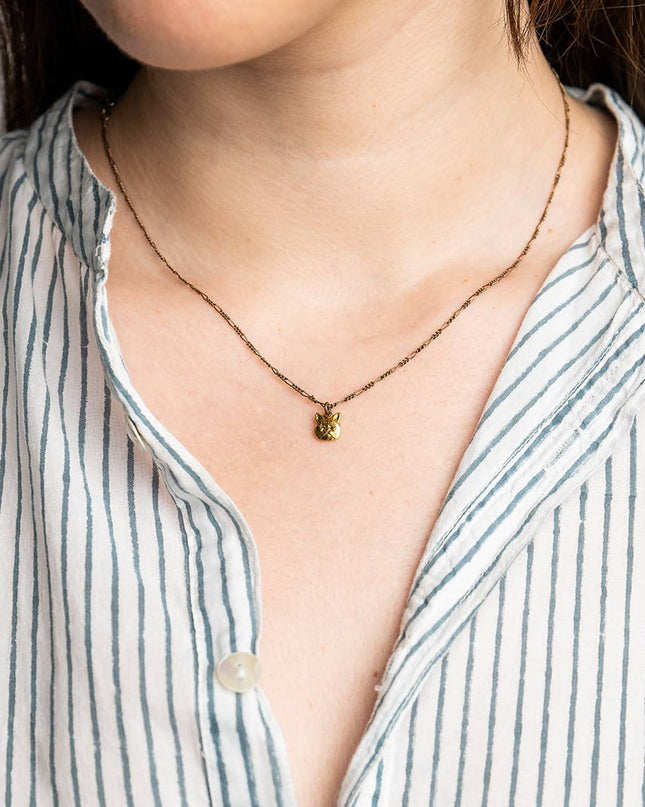 Here Kitty Cat Necklace: 18 Inch
