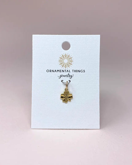 Gold Tiny Clover Charm