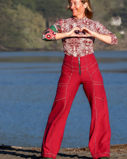 Pearl Pant in Merlot