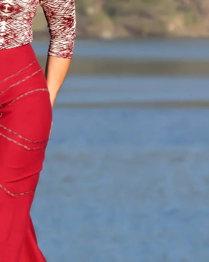 Pearl Pant in Merlot