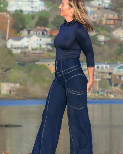 Pearl Pant in Midnight Blue