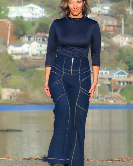 Pearl Pant in Midnight Blue