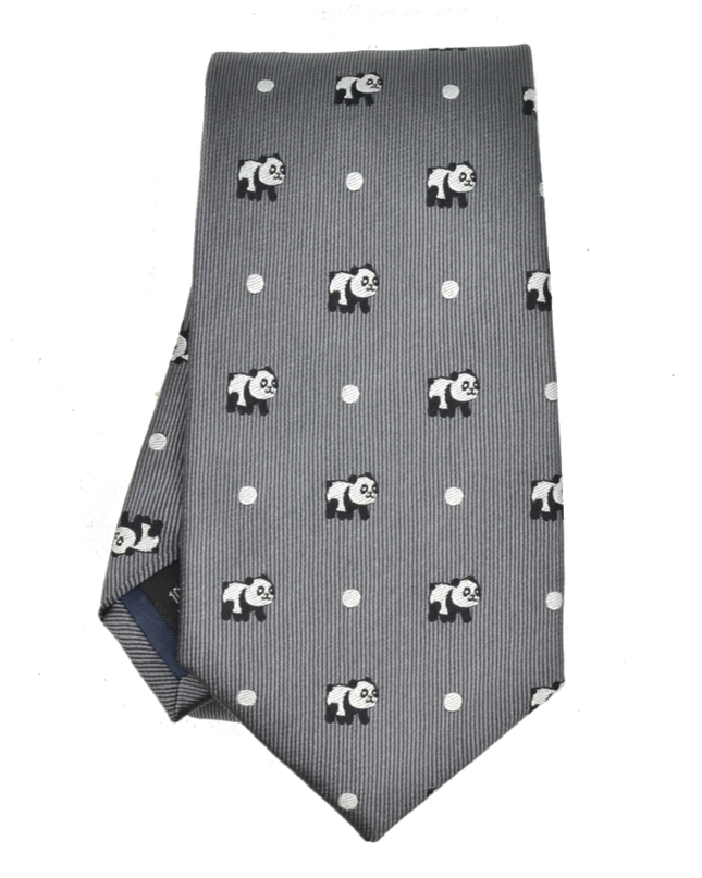 Gray Panda Tie