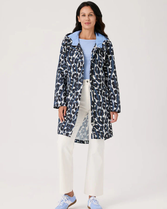 Packable Anorak Ocean Print