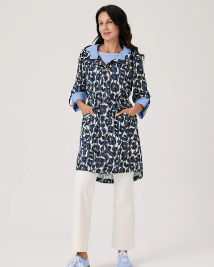 Packable Anorak Ocean Print
