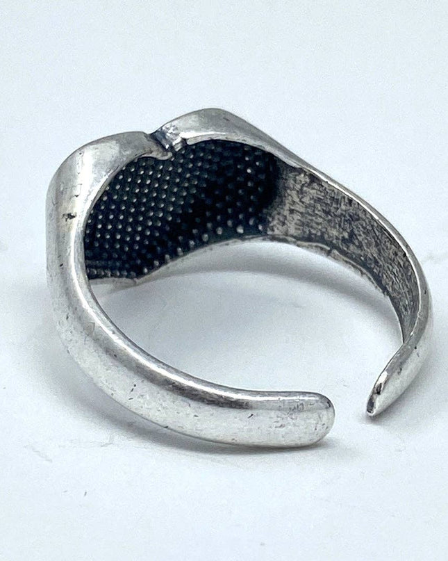 Silver Heart Signet Ring: Carded