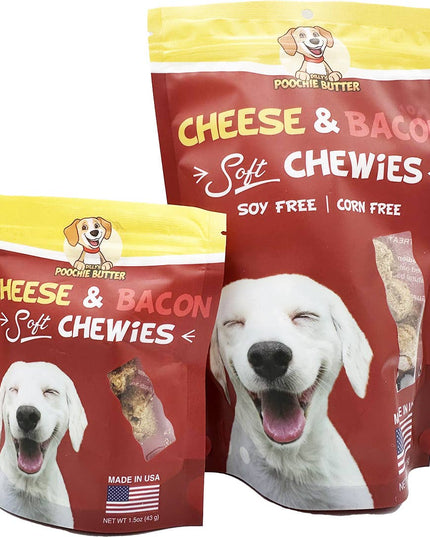 8oz Bacon & Cheese Soft Chewy Dog Treats: 8oz