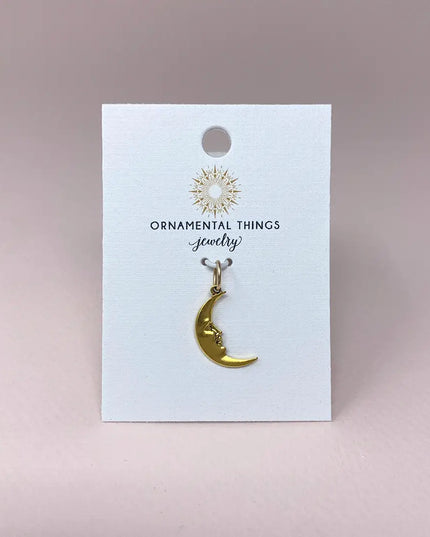 Golden Man in the Moon Charm