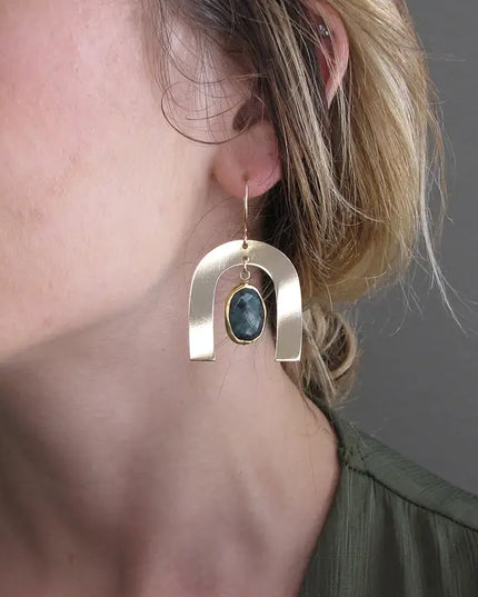 Emerald Arc Earrings