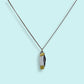 Tiny Pearl Handle Knife on Brass Chain Necklace: 20 Inch