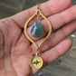 Labradorite and Compass Necklace: 28 Inch
