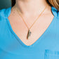 Small Gold Fish Knife Necklace: 20 Inch