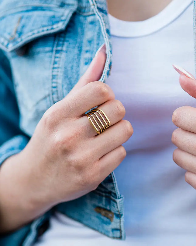 Gold Line Ring