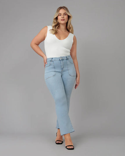 Billie High Rise Bootcut Jeans 28" Inseam Dusty Sky