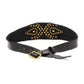"Glam" Belt in black leather with studs