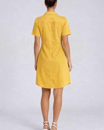 Tencel Midi Dress In Lemon