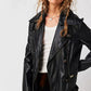 Jakett NY women's vintage leather jacket. Effortless & essential, this slightly edgy jacket features staple silhouette & stunning leather. Classic fit with gold finishings & zip closure. Available at Rustic Chic Boutique Mackinac Island, Michigan.