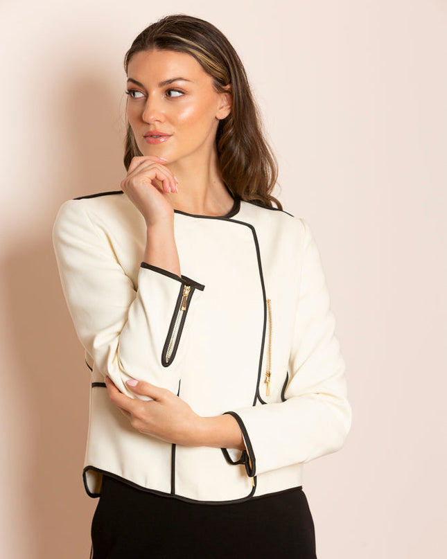 Freya Short Jacket w/ Contrast Binding