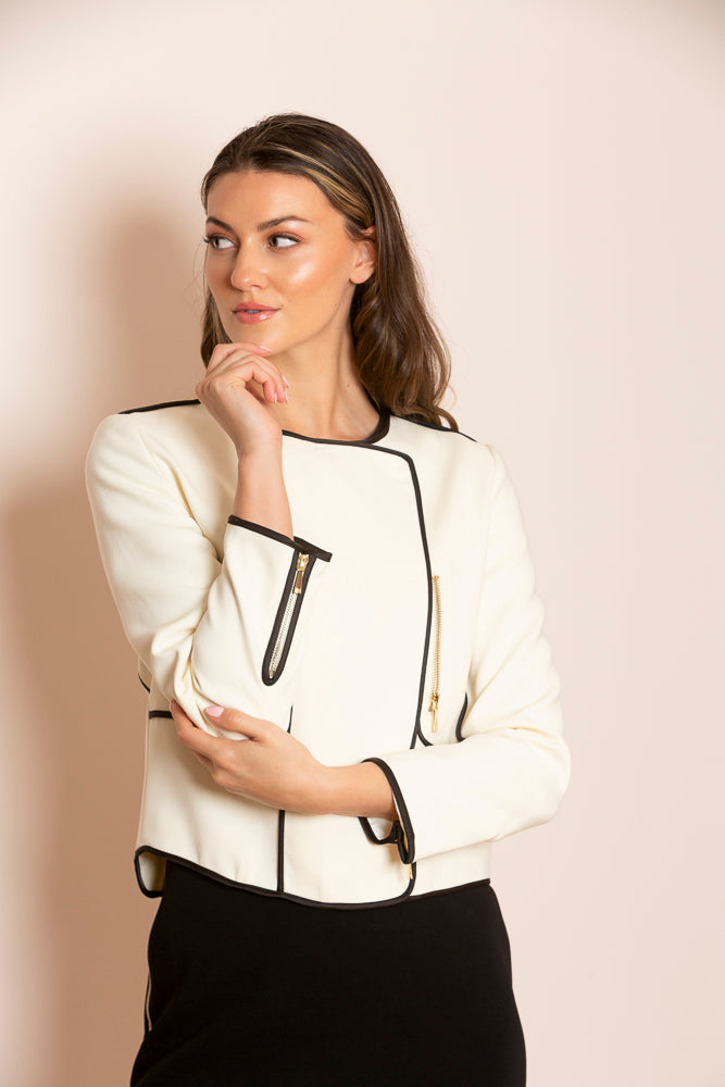 Freya Short Jacket w/ Contrast Binding