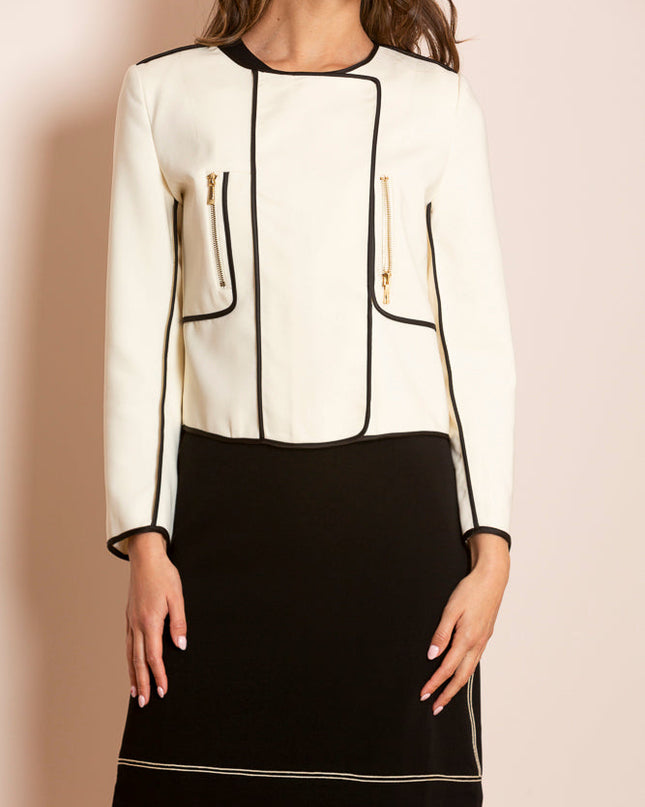 Freya Short Jacket w/ Contrast Binding