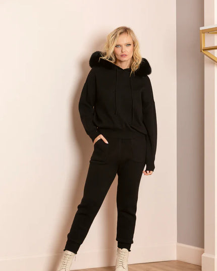 Jayla Wool Blended Knit Jogger Pants