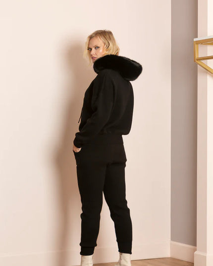 Jayla Wool Blended Knit Jogger Pants