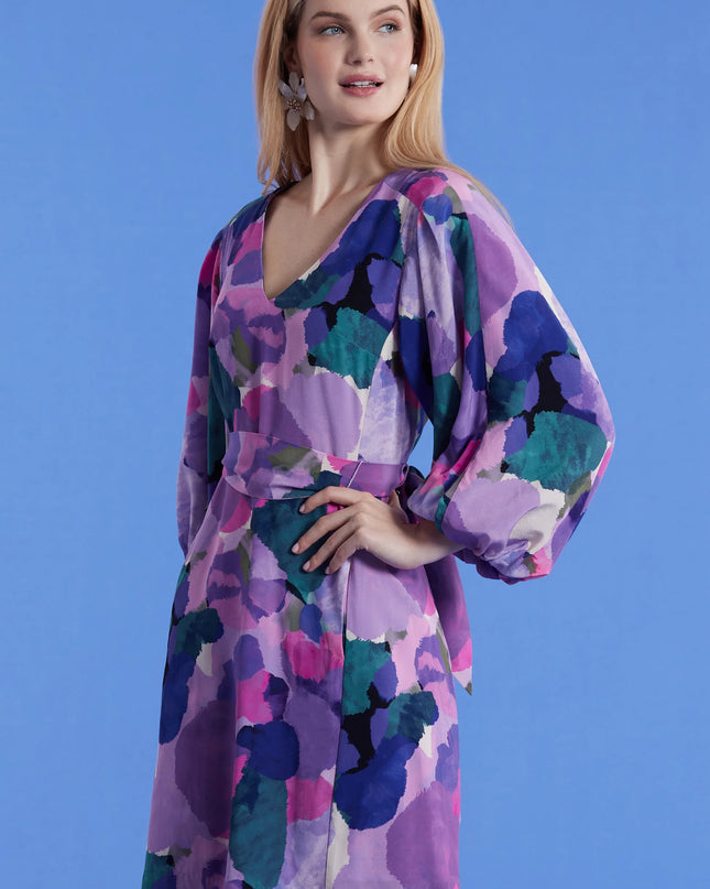Val Silk Watecolor Dress