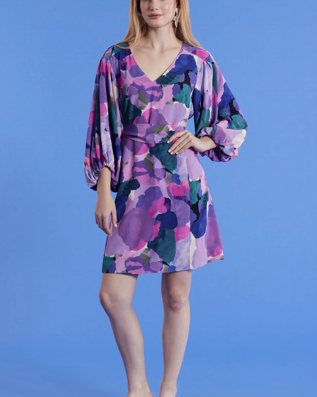 Val Silk Watecolor Dress