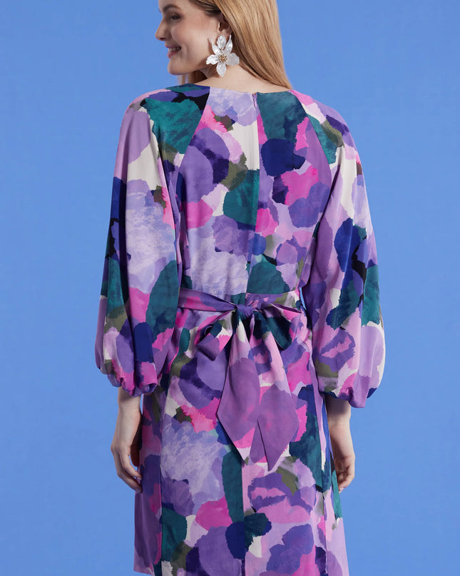 Val Silk Watecolor Dress