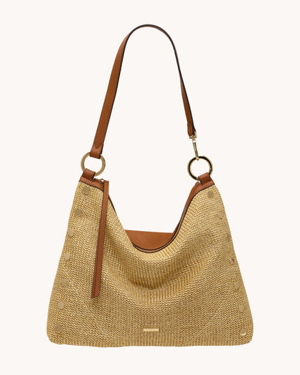 Kyle lrg Cocoa Raffia/Gold