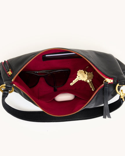 Kyle med Black/Brushed Gold Red Zip