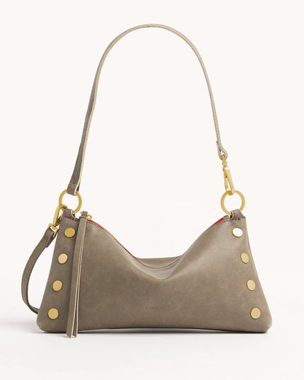 Kyle sml Pewter /Brushed Gold Red Zip