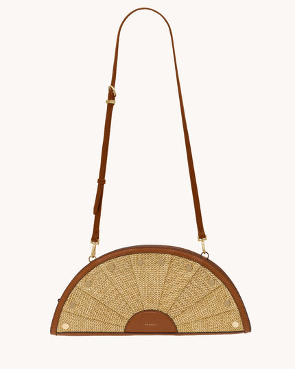 Shelley Clutch Cocoa Raffia/Gold