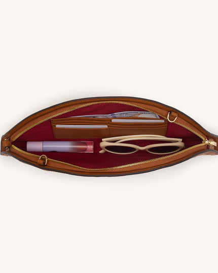 Shelley Clutch Cocoa Raffia/Gold