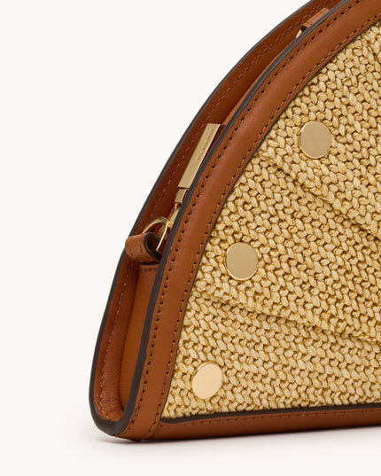 Shelley Clutch Cocoa Raffia/Gold