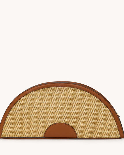 Shelley Clutch Cocoa Raffia/Gold