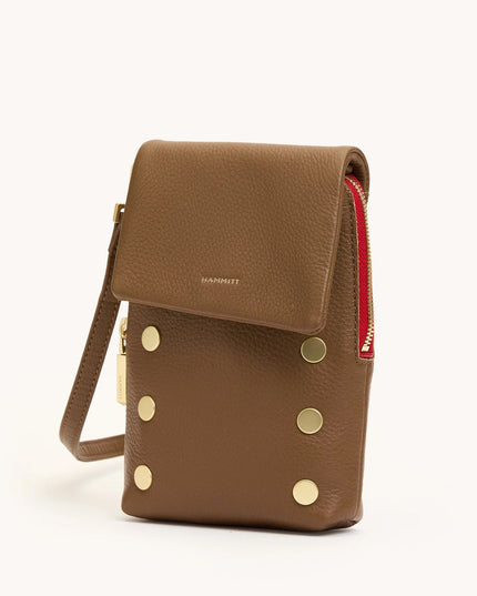 VIP Mobile Mahogany Pebble/Brushed Gold Red Zip