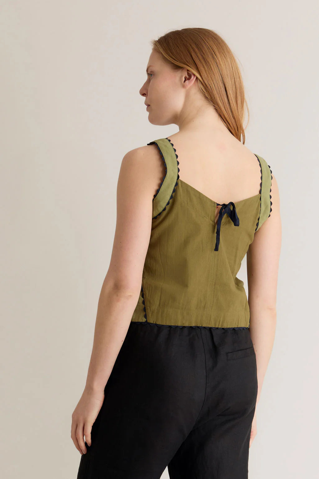 IRIS - Organic Cotton Patchwork Green Top