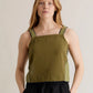 IRIS - Organic Cotton Patchwork Green Top