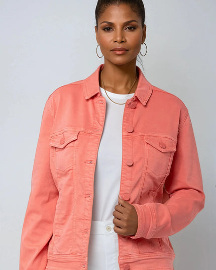 Premium Jean Jacket Pink