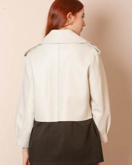 Leather Oversized Moto Jacket