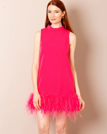 Sleeveless Ostrich Feather Dress
