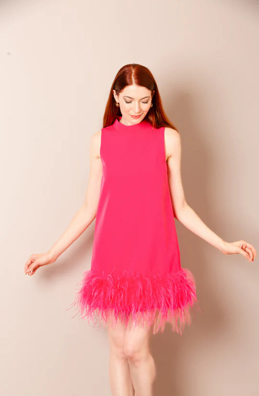 Sleeveless Ostrich Feather Dress