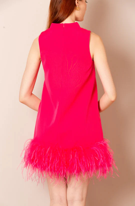 Sleeveless Ostrich Feather Dress