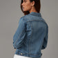 Gabriella Classic Denim Jacket Light Blue Distressed