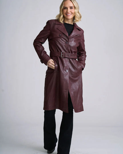 Leah CF Leather Trench