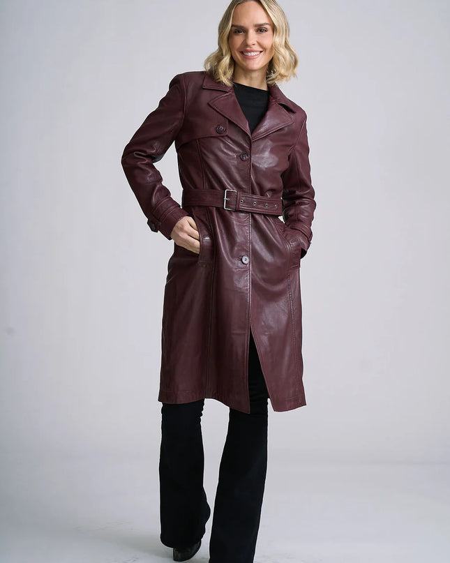 Leah CF Leather Trench