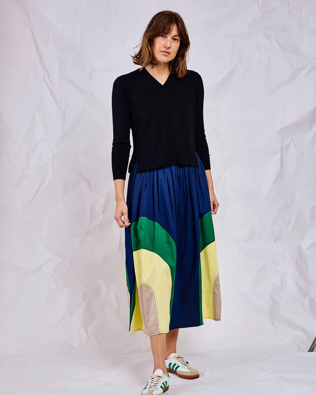Navy Sunrise Skirt