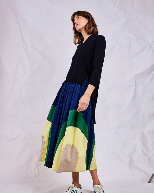 Navy Sunrise Skirt